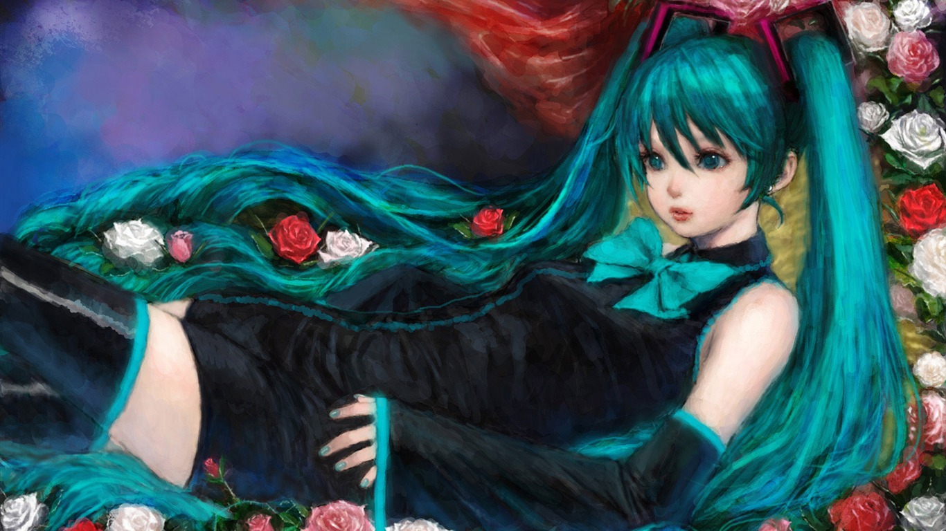 初音未來系列 壁紙(四) #16 - 1366x768