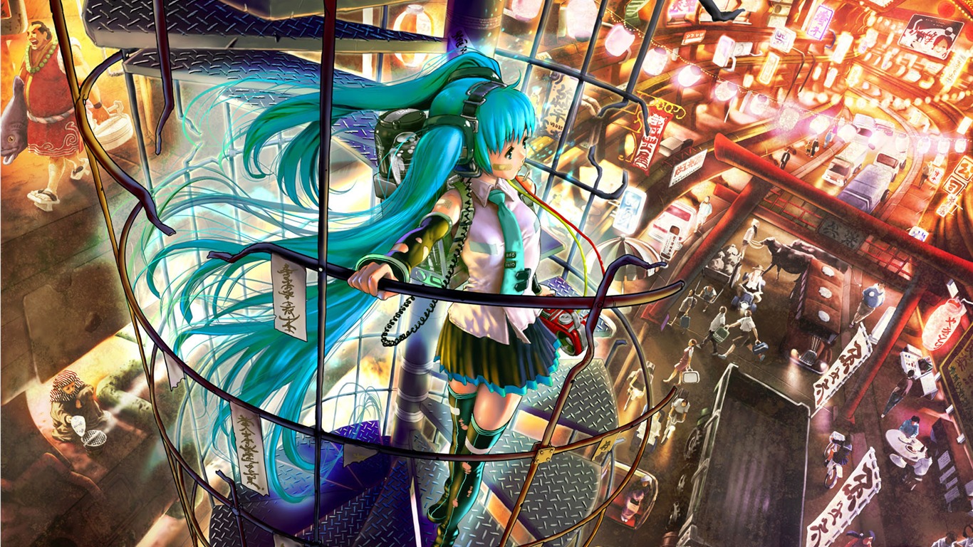 初音未來系列 壁紙(四) #20 - 1366x768