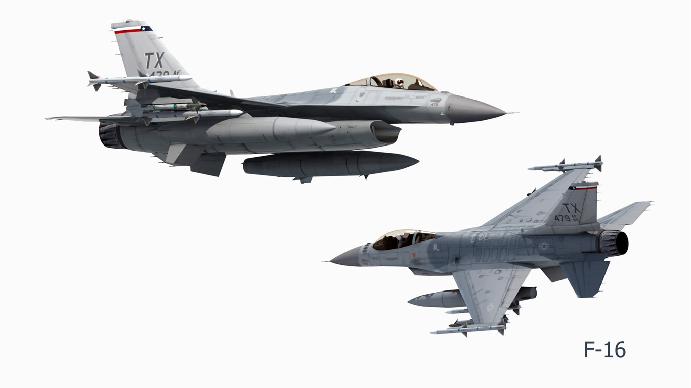 軍用飛機 CG壁紙 #17 - 1366x768