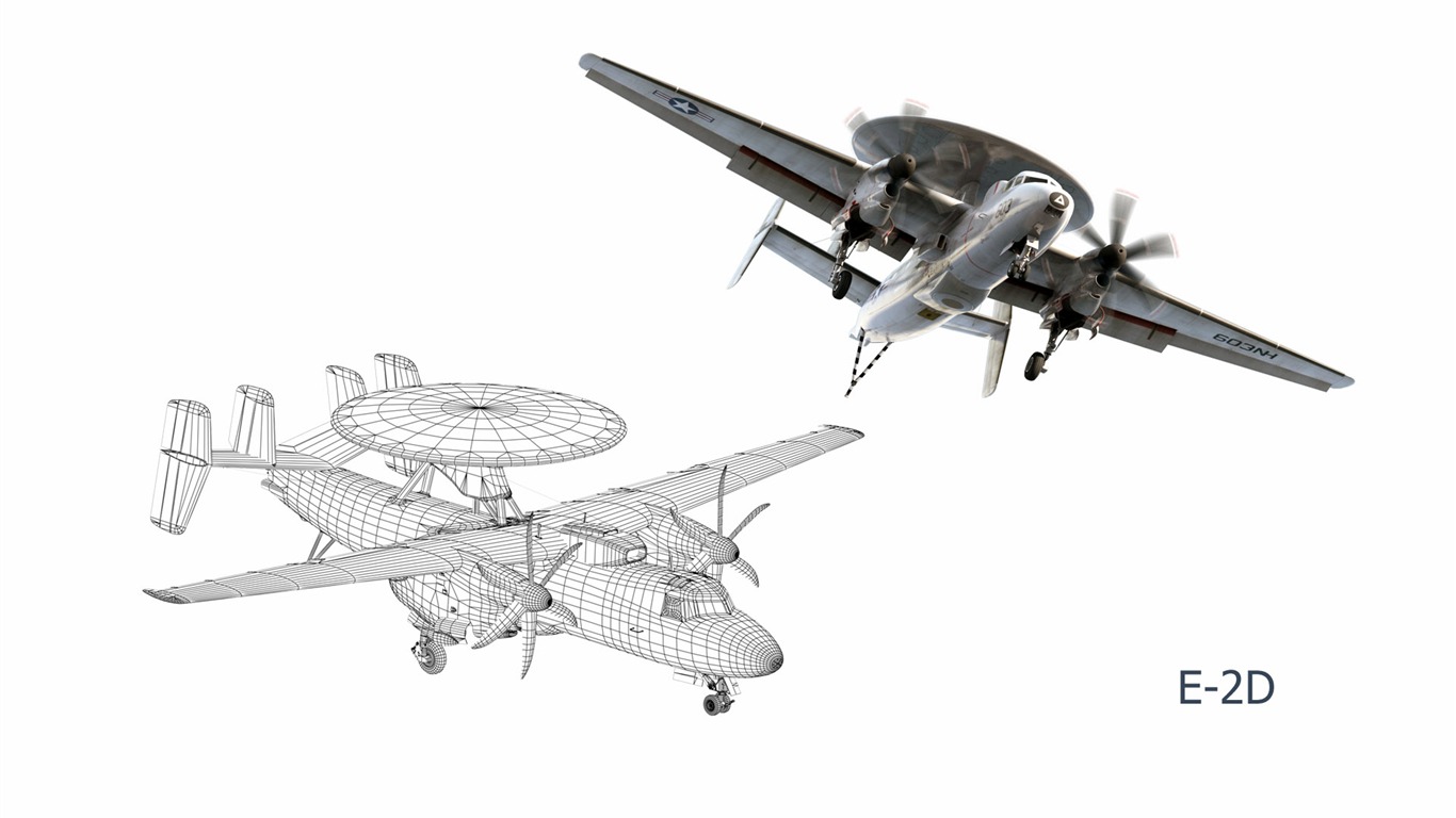 CG обои военных самолетов #19 - 1366x768