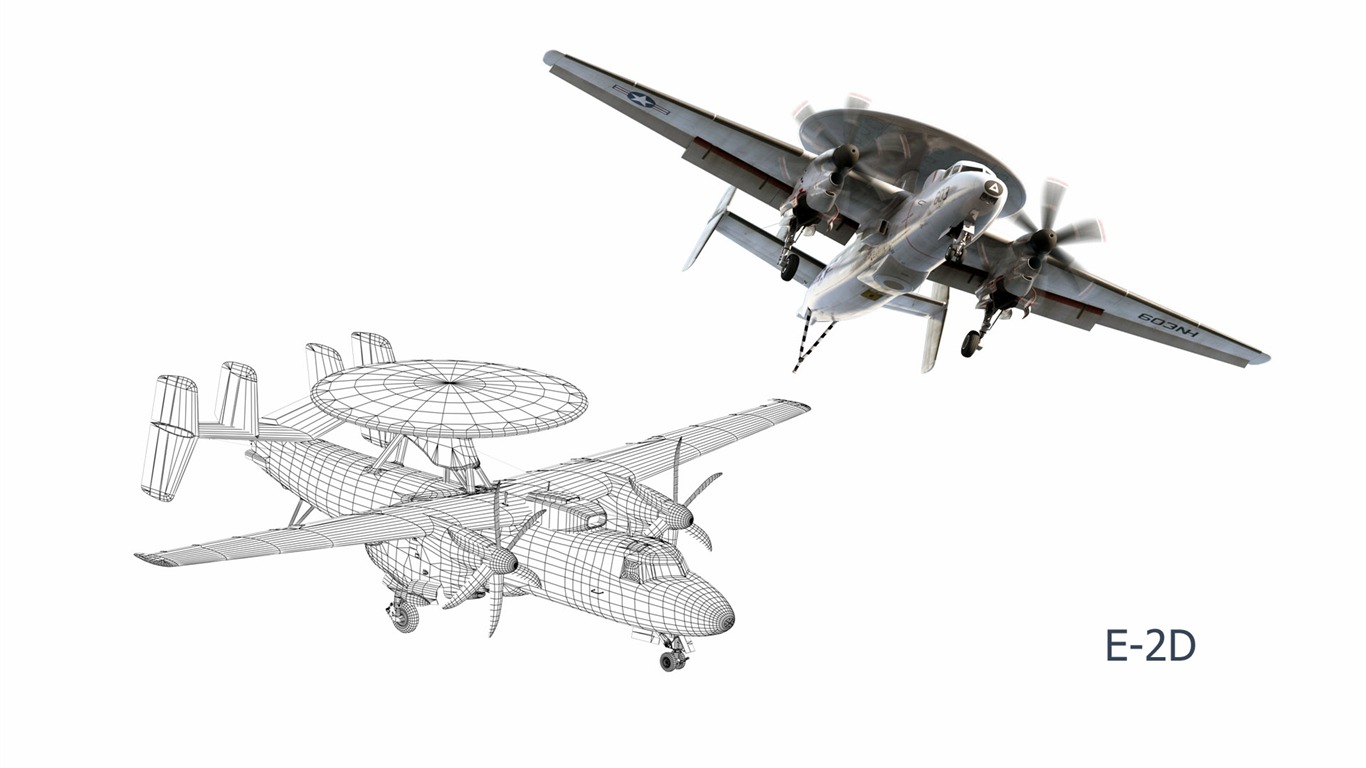 軍用飛機 CG壁紙 #19 - 1366x768