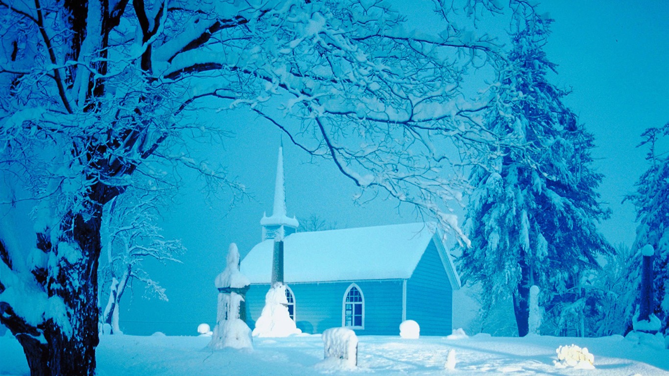 寬屏雪景 壁紙(一) #8 - 1366x768