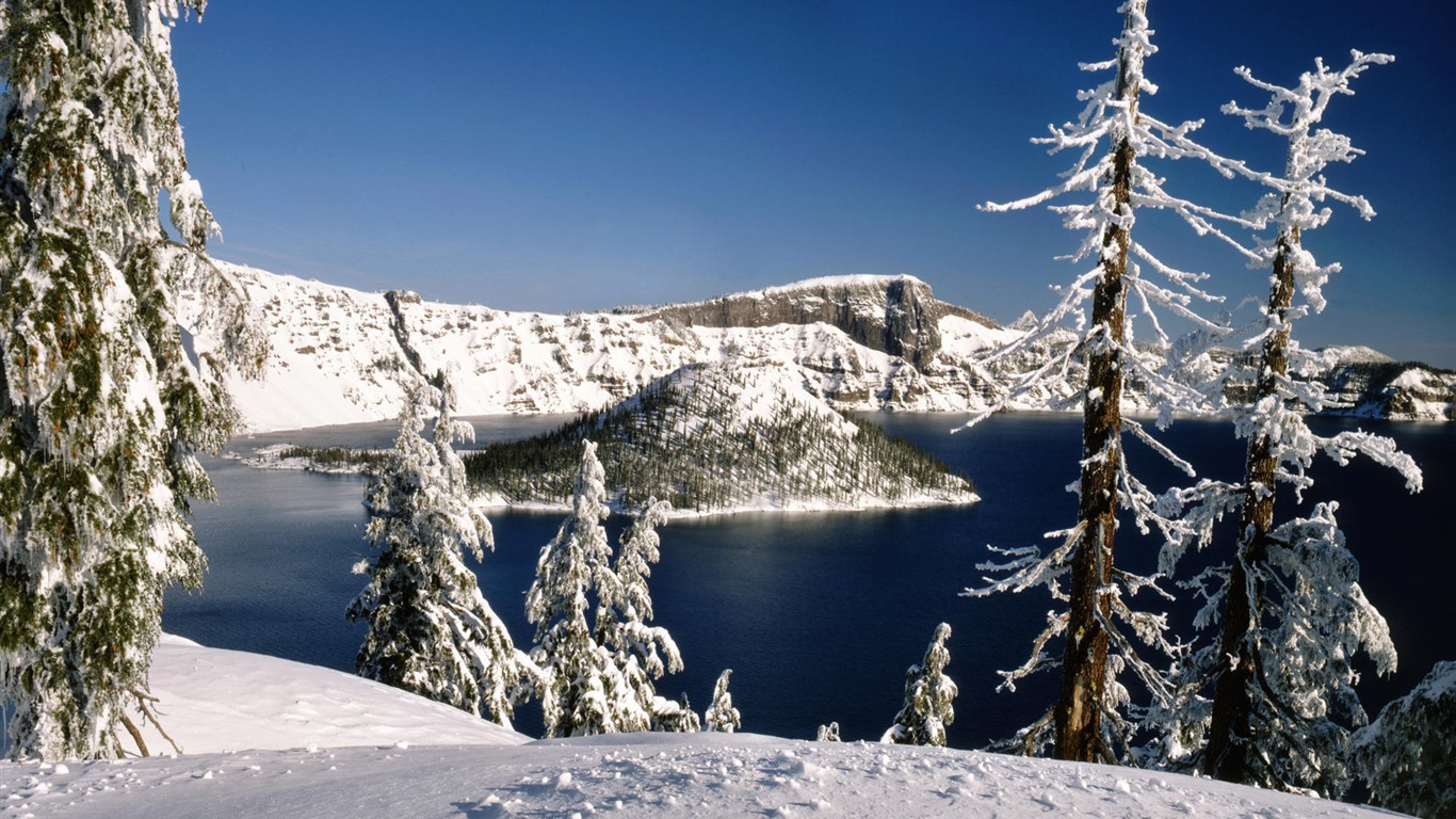 Fond d'écran panoramique de neige (1) #12 - 1366x768