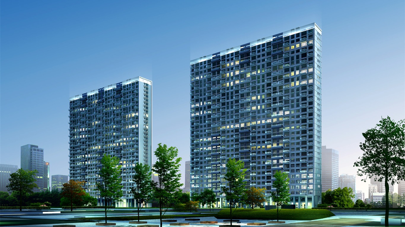 建築園林效果 高清壁紙(三) #8 - 1366x768