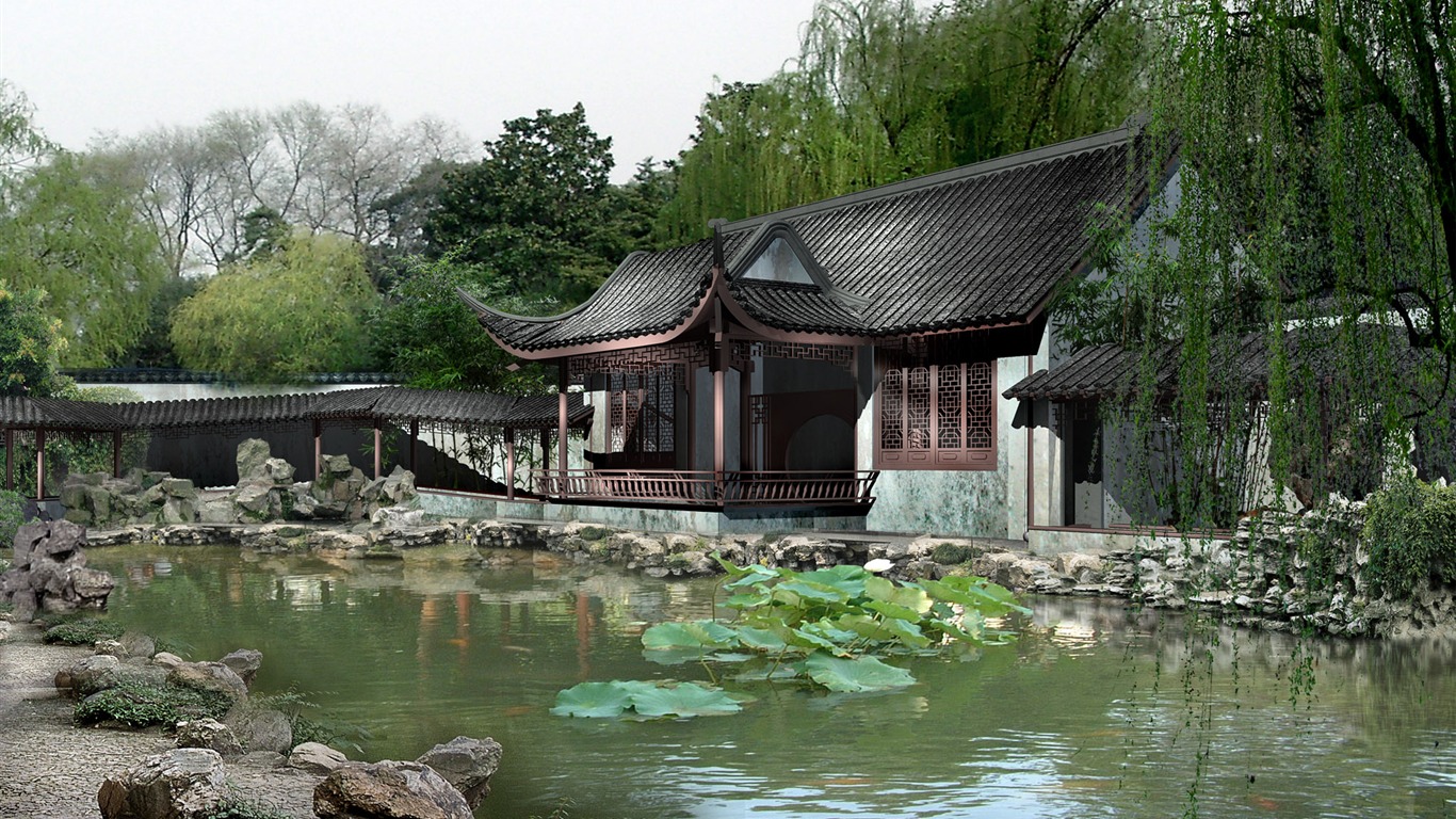 建築園林效果 高清壁紙(三) #10 - 1366x768