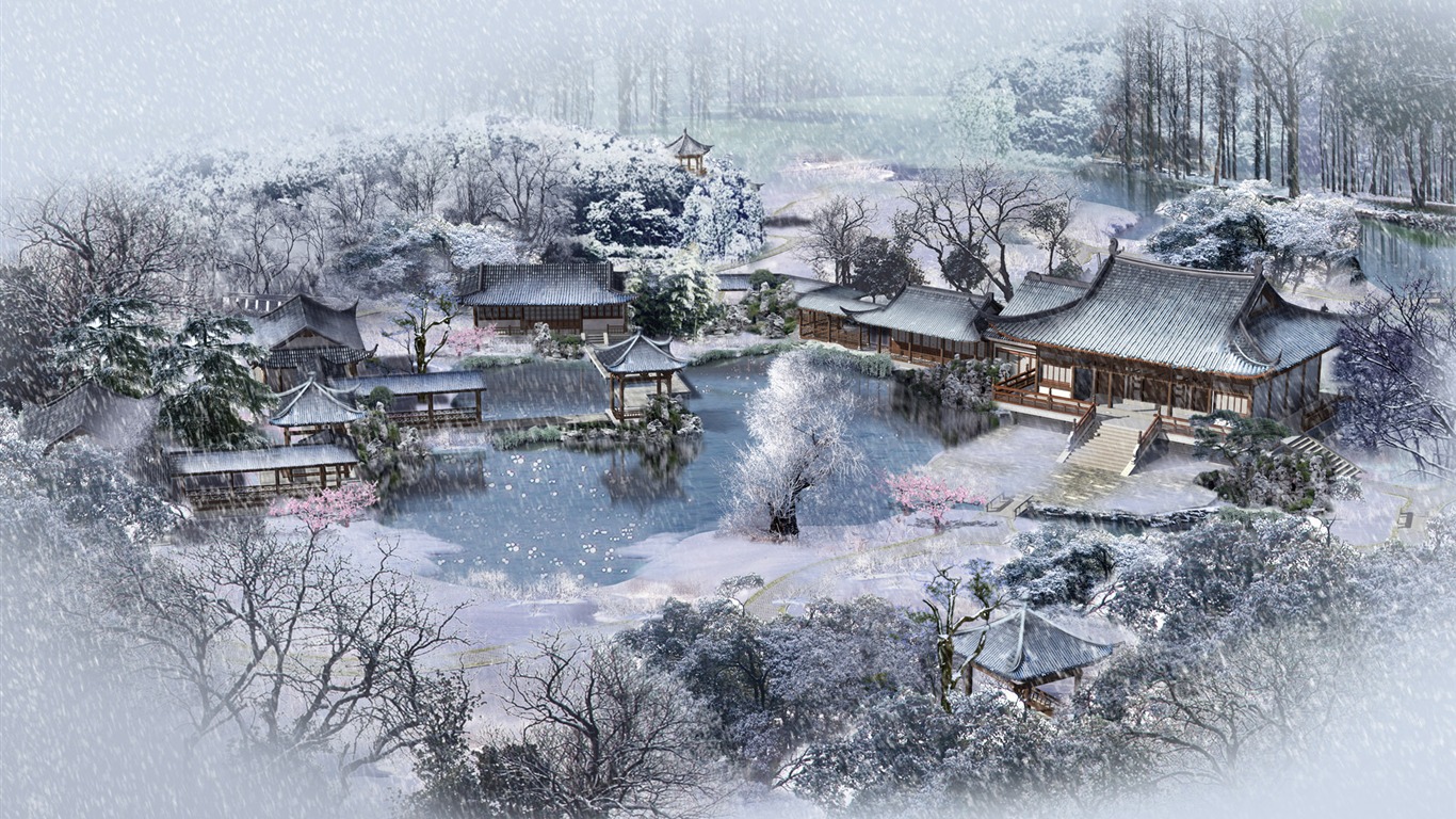 建築園林效果 高清壁紙(三) #16 - 1366x768