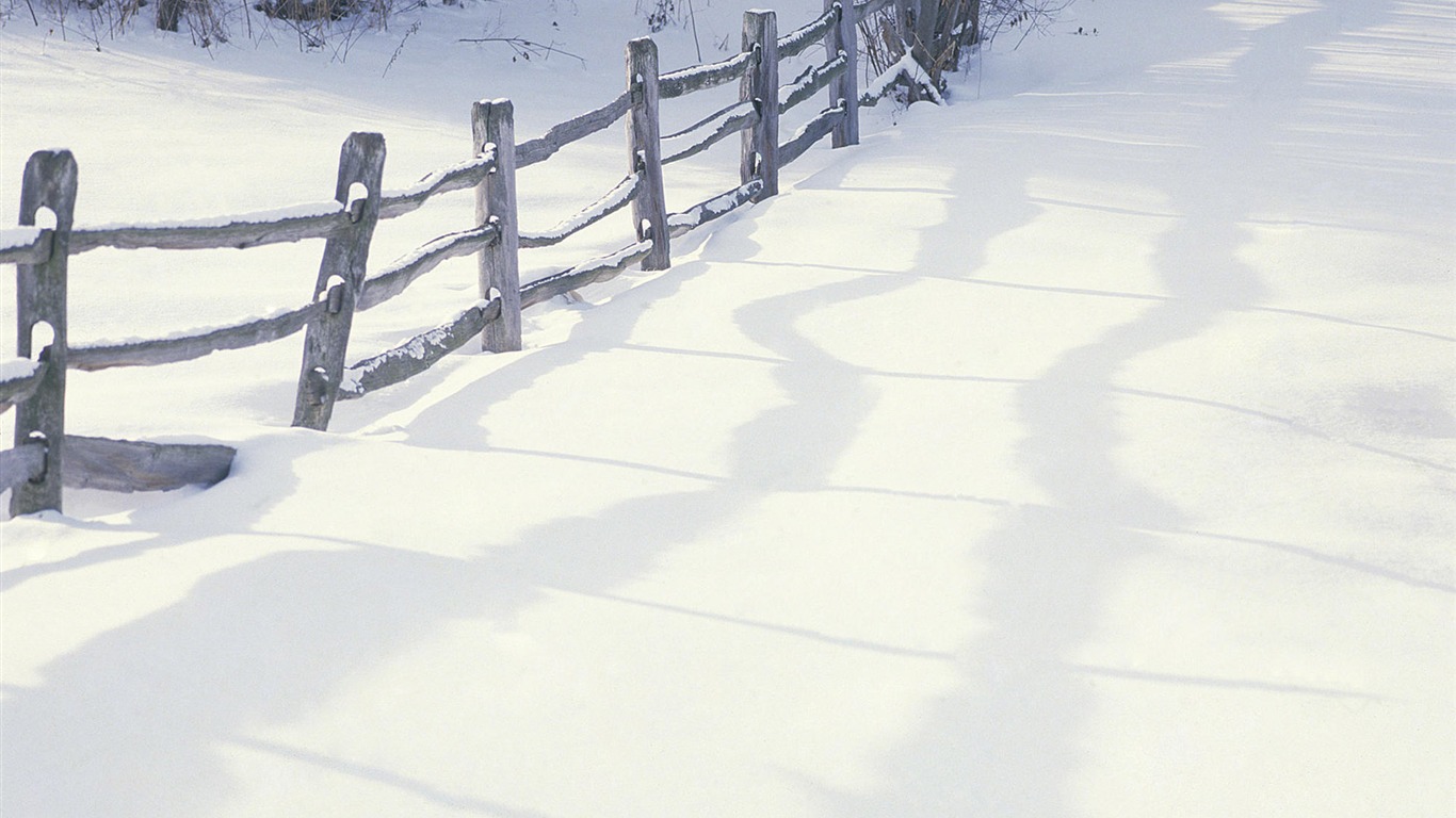 Fond d'écran panoramique de neige (2) #8 - 1366x768