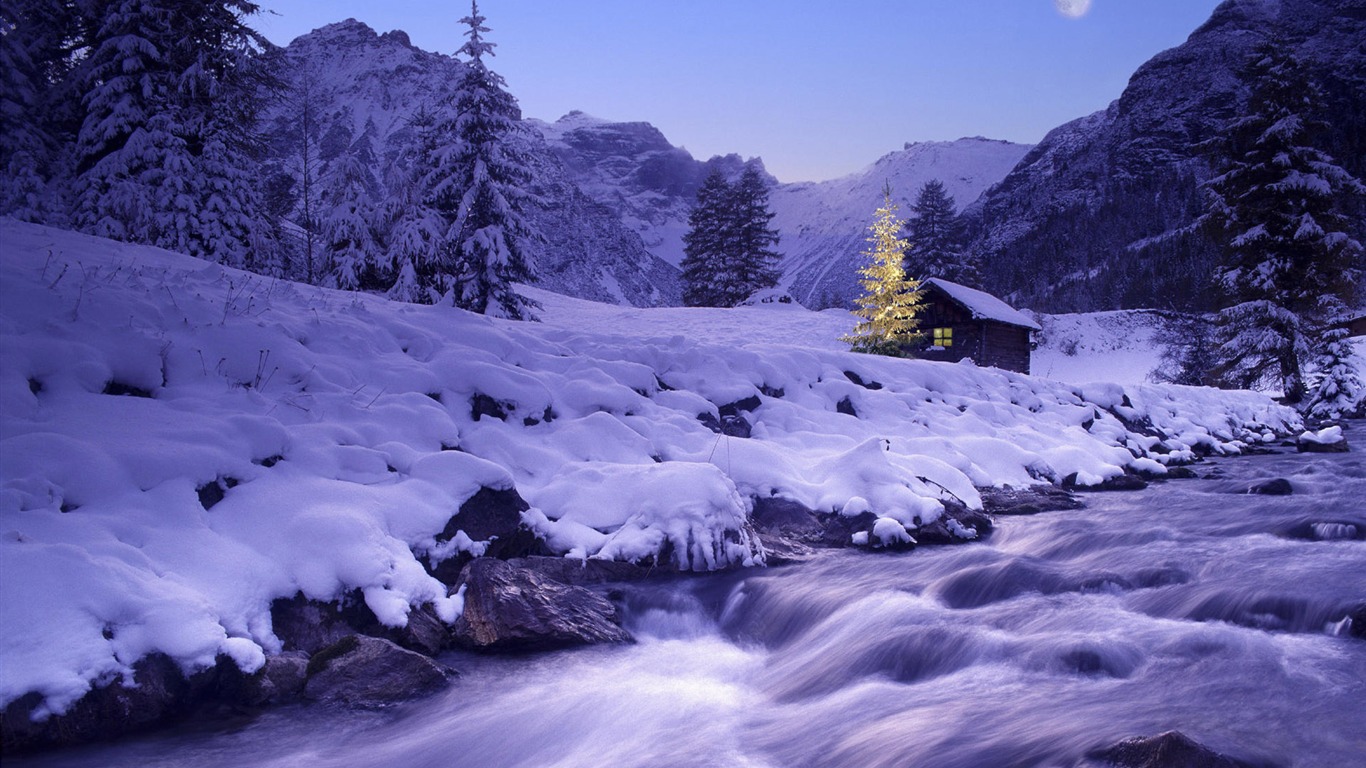 寬屏雪景 壁紙(二) #9 - 1366x768