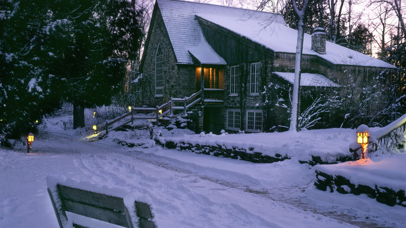 寬屏雪景 壁紙(二) #11 - 1366x768