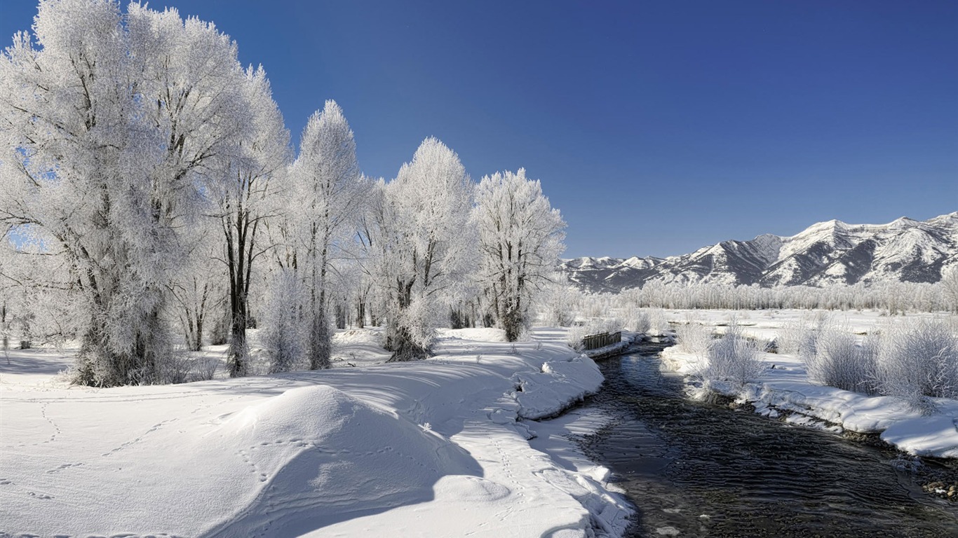 寬屏雪景 壁紙(二) #20 - 1366x768