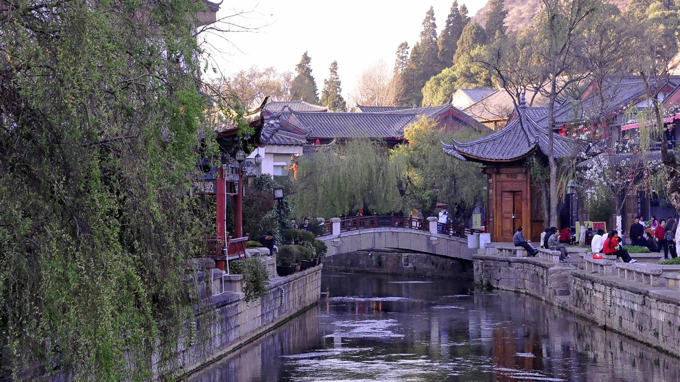 Starobylé město Lijiang atmosféra (1) (starý Hong OK práce) #4 - 1366x768