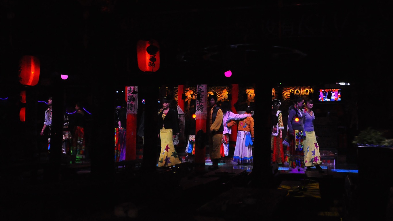 Starobylé město Lijiang atmosféra (1) (starý Hong OK práce) #27 - 1366x768