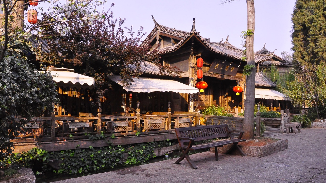 Lijiang ancient town atmosphere (2) (old Hong OK works) #1 - 1366x768