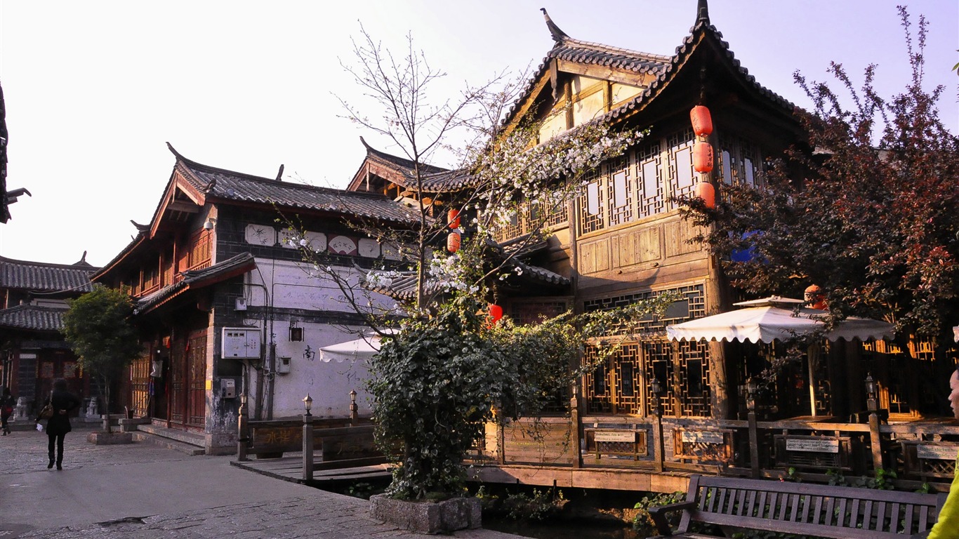 Starobylé město Lijiang atmosféra (2) (starý Hong OK práce) #5 - 1366x768