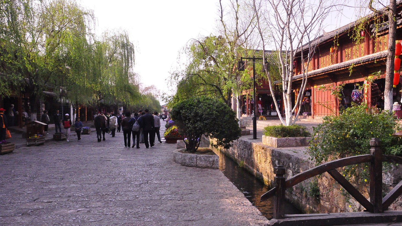 Lijiang ancient town atmosphere (2) (old Hong OK works) #8 - 1366x768
