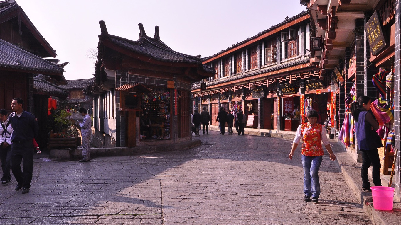 Lijiang ancient town atmosphere (2) (old Hong OK works) #9 - 1366x768