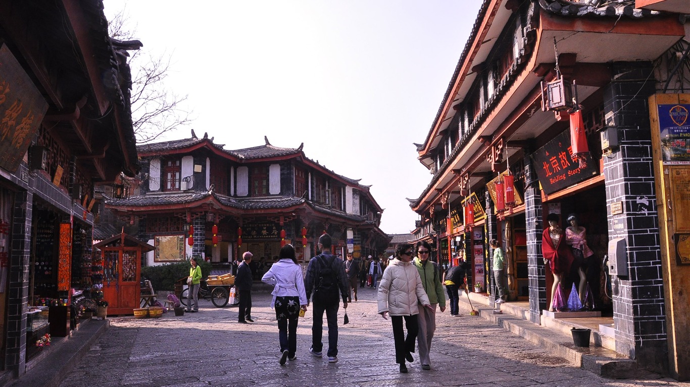 Lijiang ancient town atmosphere (2) (old Hong OK works) #10 - 1366x768