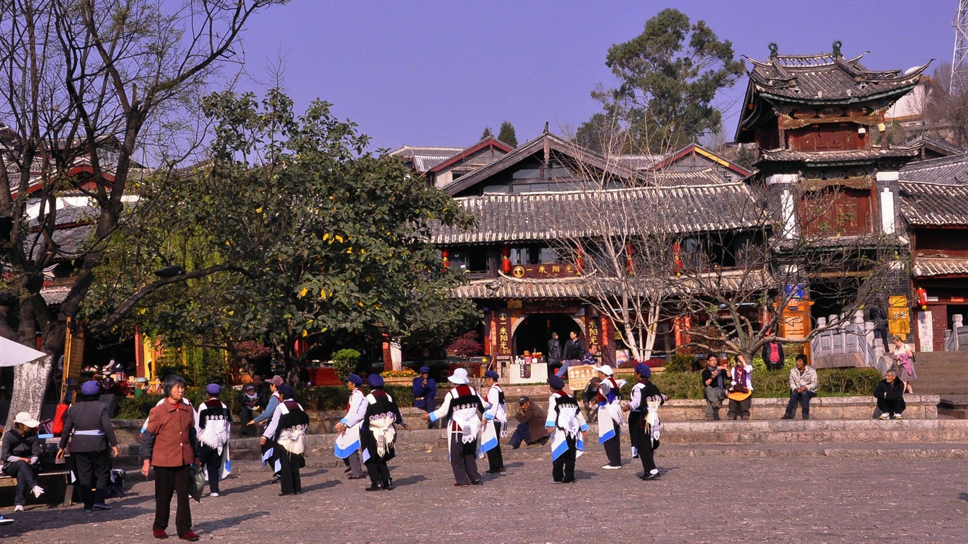 Starobylé město Lijiang atmosféra (2) (starý Hong OK práce) #13 - 1366x768