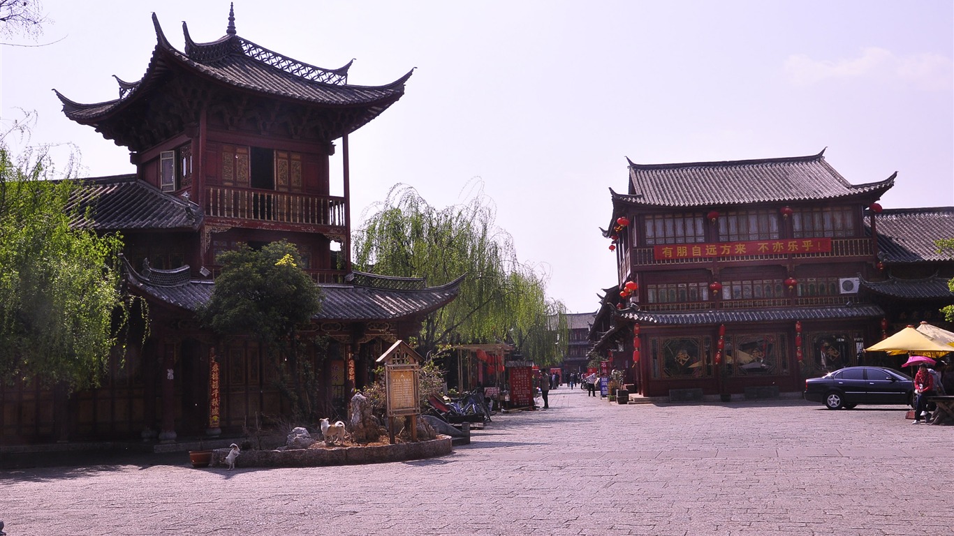 Starobylé město Lijiang atmosféra (2) (starý Hong OK práce) #19 - 1366x768
