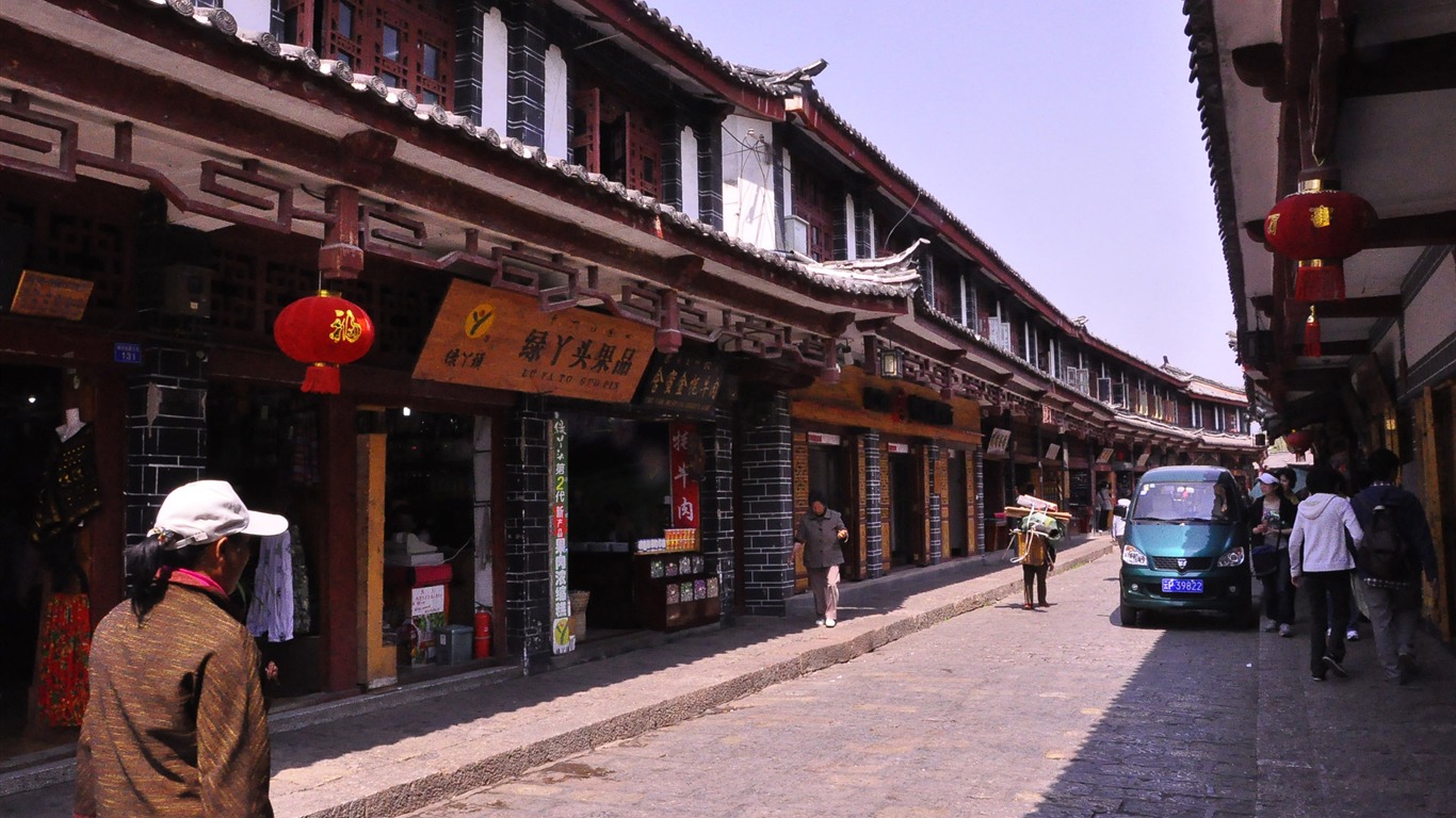 Starobylé město Lijiang atmosféra (2) (starý Hong OK práce) #23 - 1366x768
