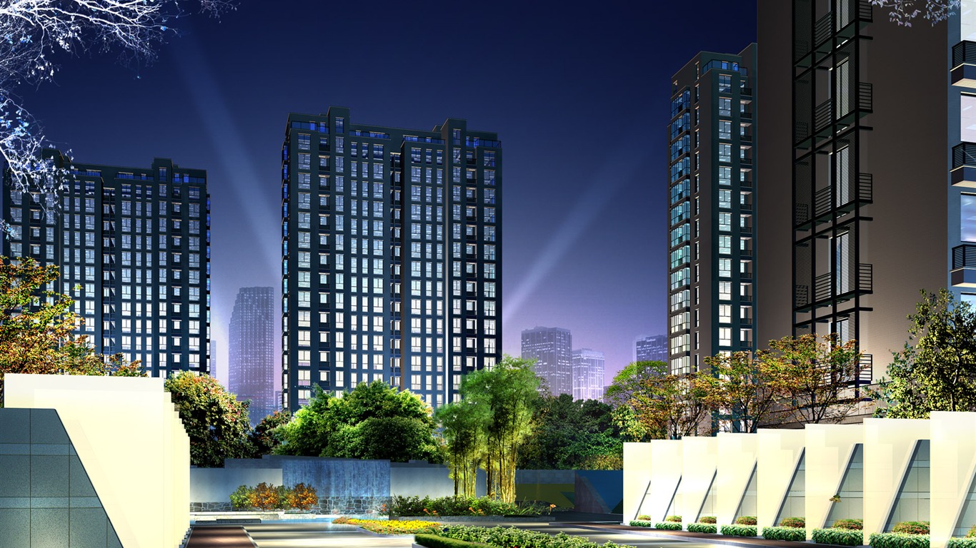建築園林效果 高清壁紙(五) #10 - 1366x768
