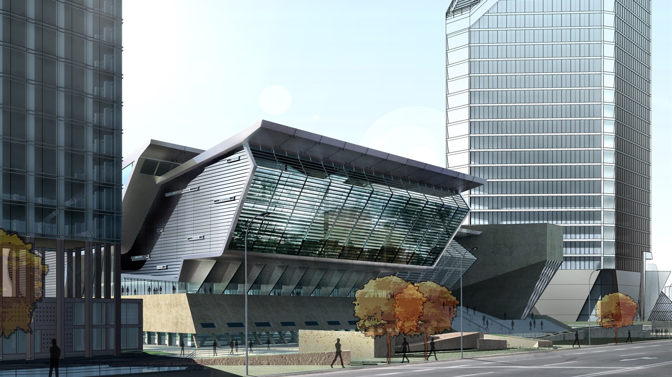 建築園林效果 高清壁紙(七) #12 - 1366x768