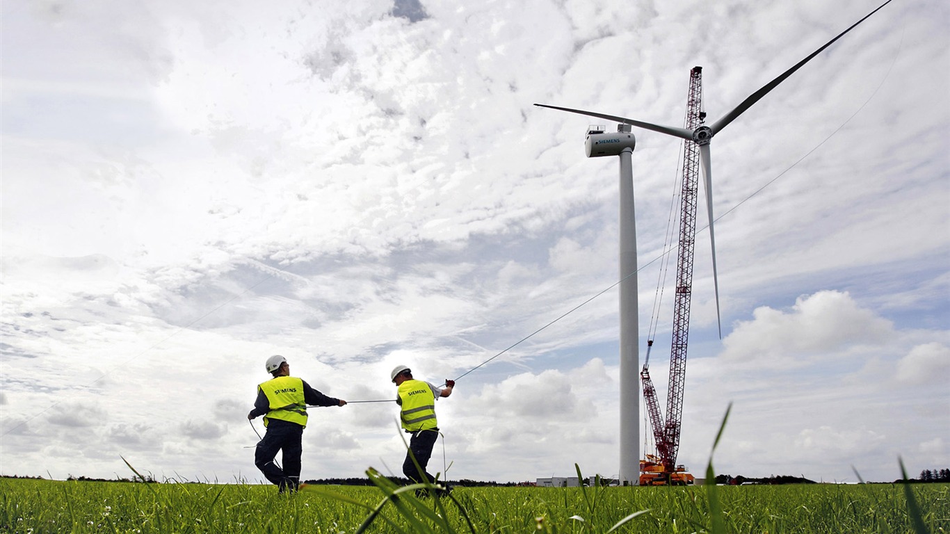 Větrné elektrárny tapety (1) #14 - 1366x768