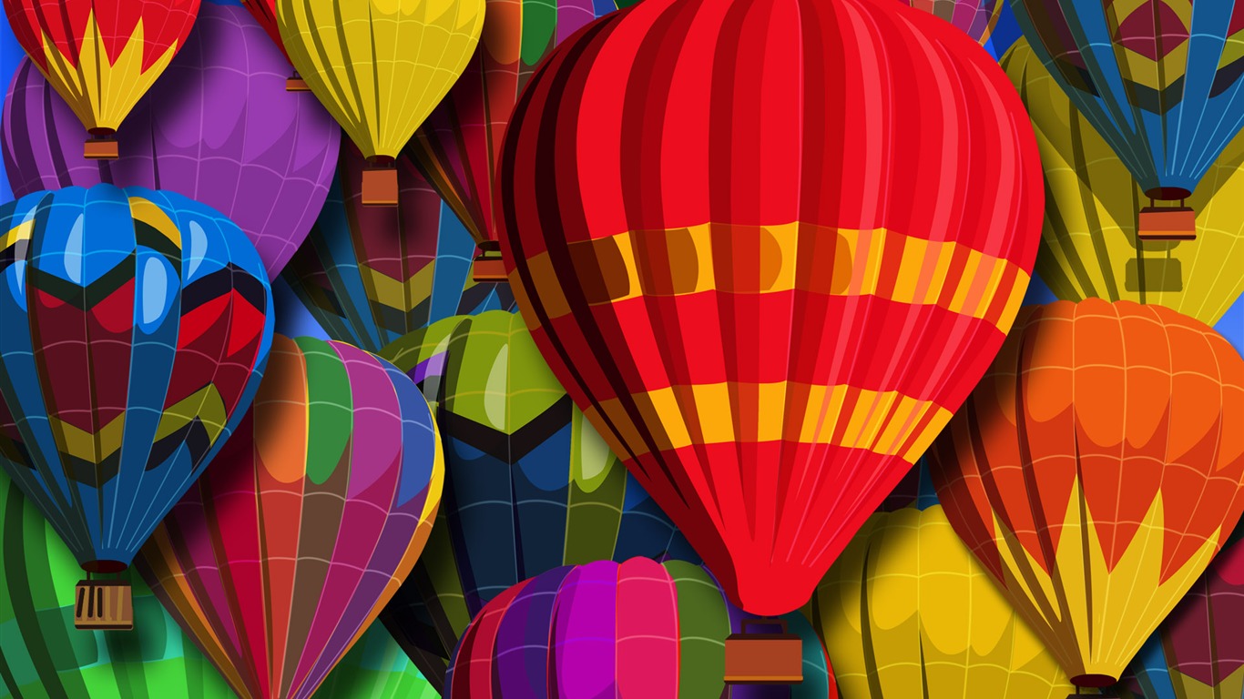 Vector illustration wallpaper (1) #1 - 1366x768