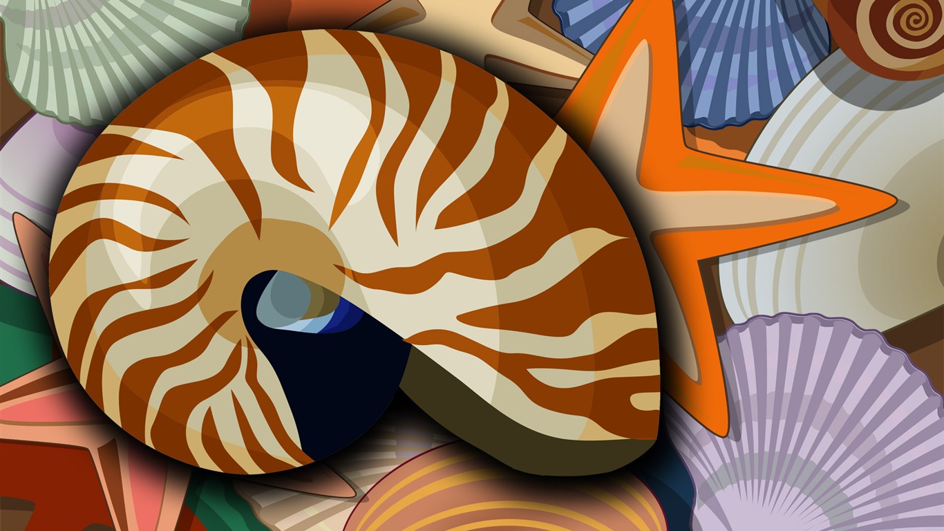 Vector illustration wallpaper (1) #15 - 1366x768