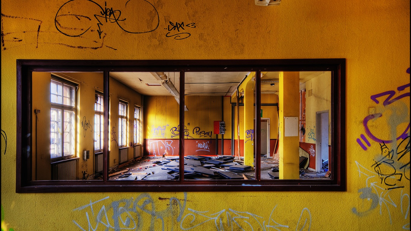 Město zřícenina HD tapety #9 - 1366x768