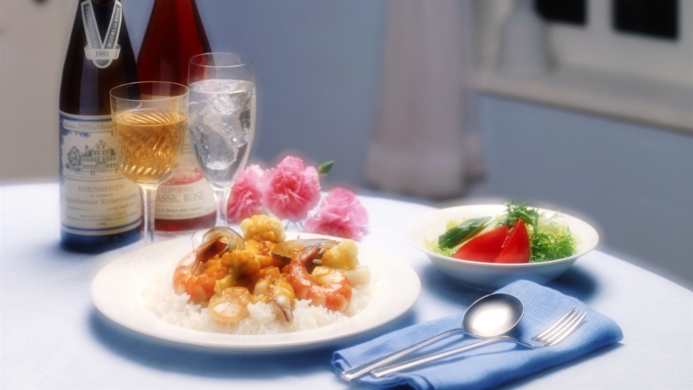 Gourmet dinner wallpaper (1) #4 - 1366x768