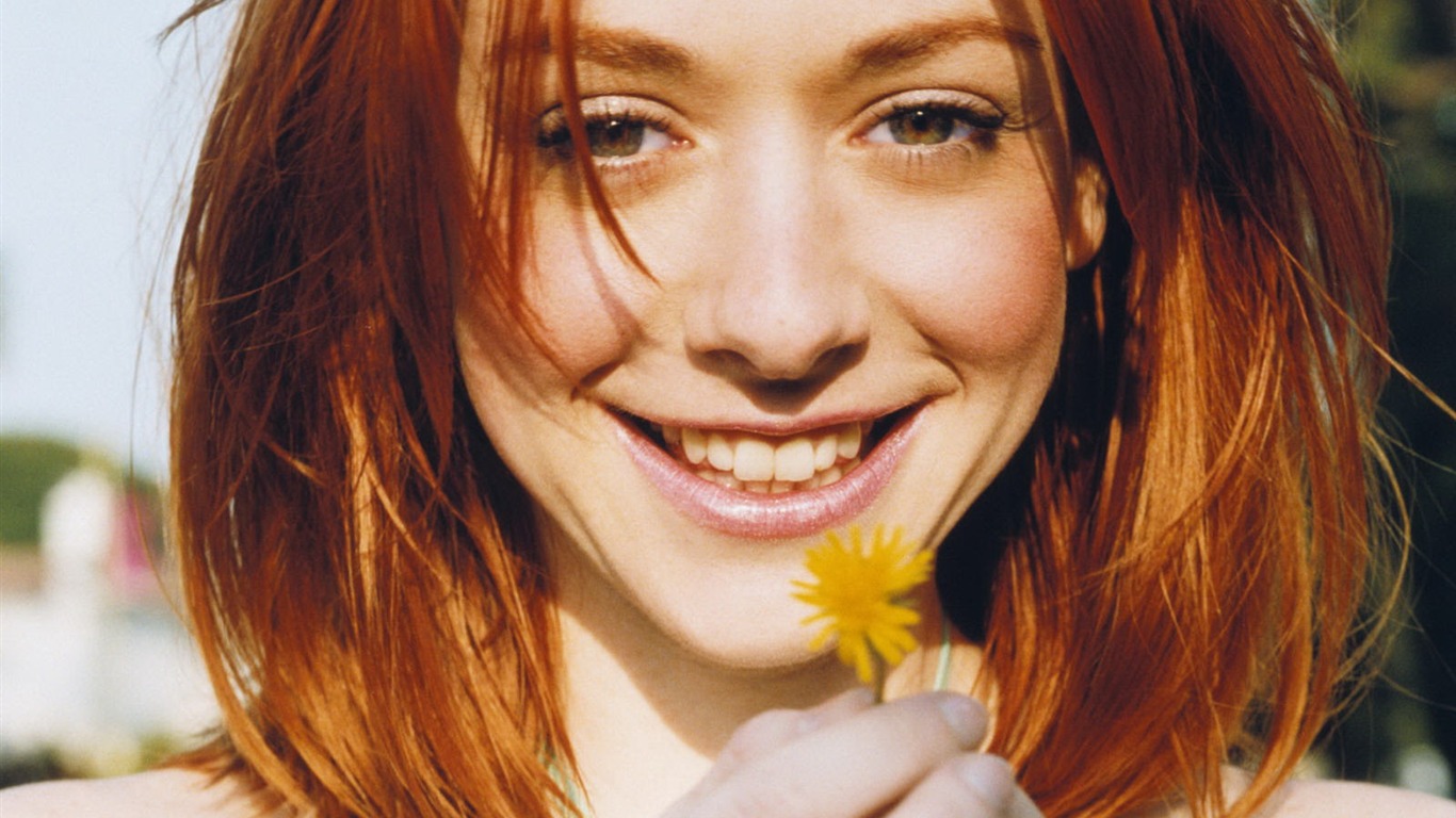 Alyson Hannigan krásnou tapetu #1 - 1366x768