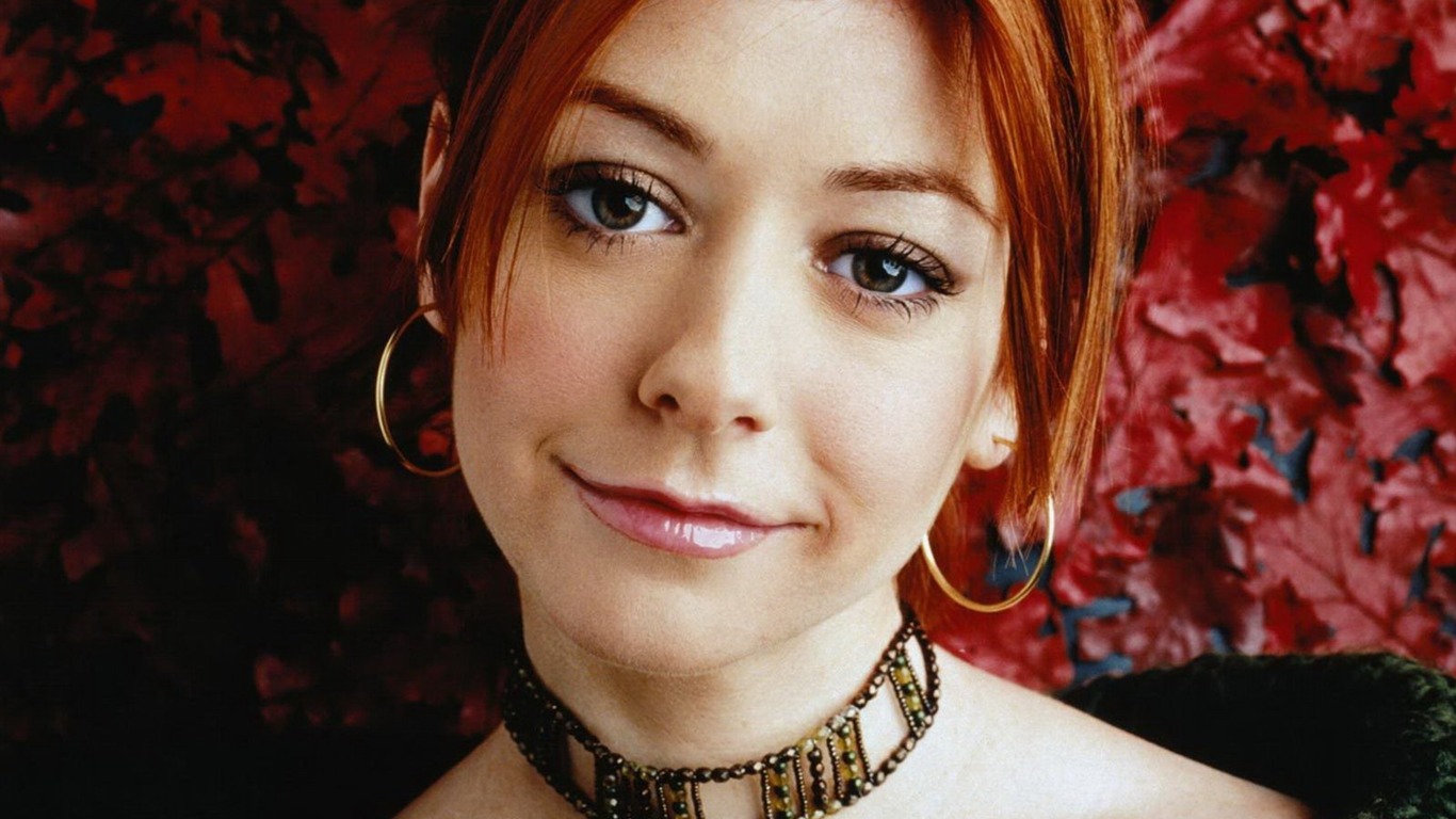 Alyson Hannigan krásnou tapetu #3 - 1366x768