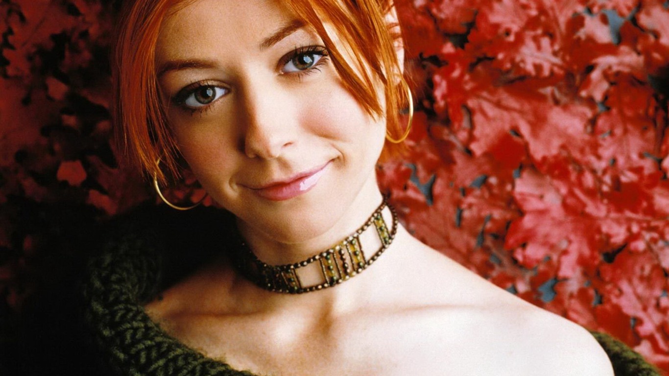 Alyson Hannigan krásnou tapetu #7 - 1366x768
