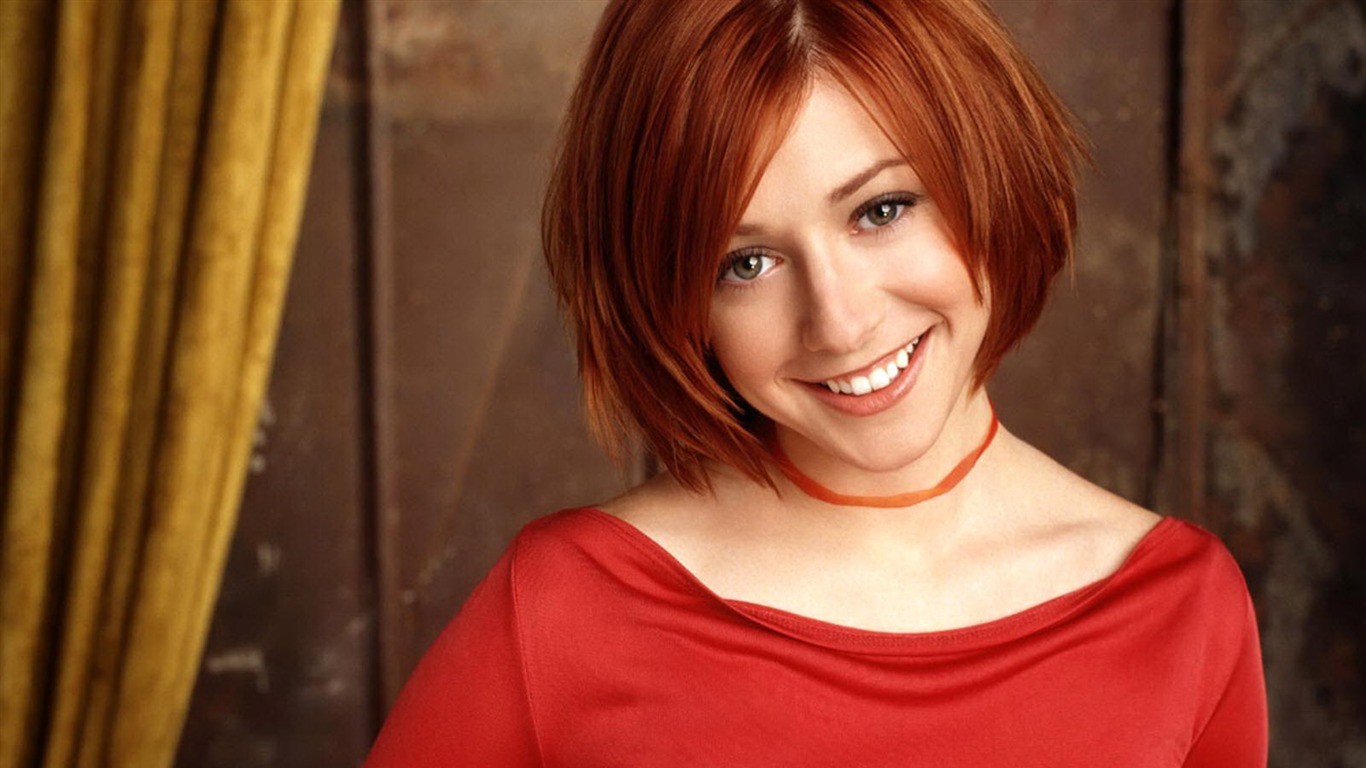 Alyson Hannigan krásnou tapetu #18 - 1366x768
