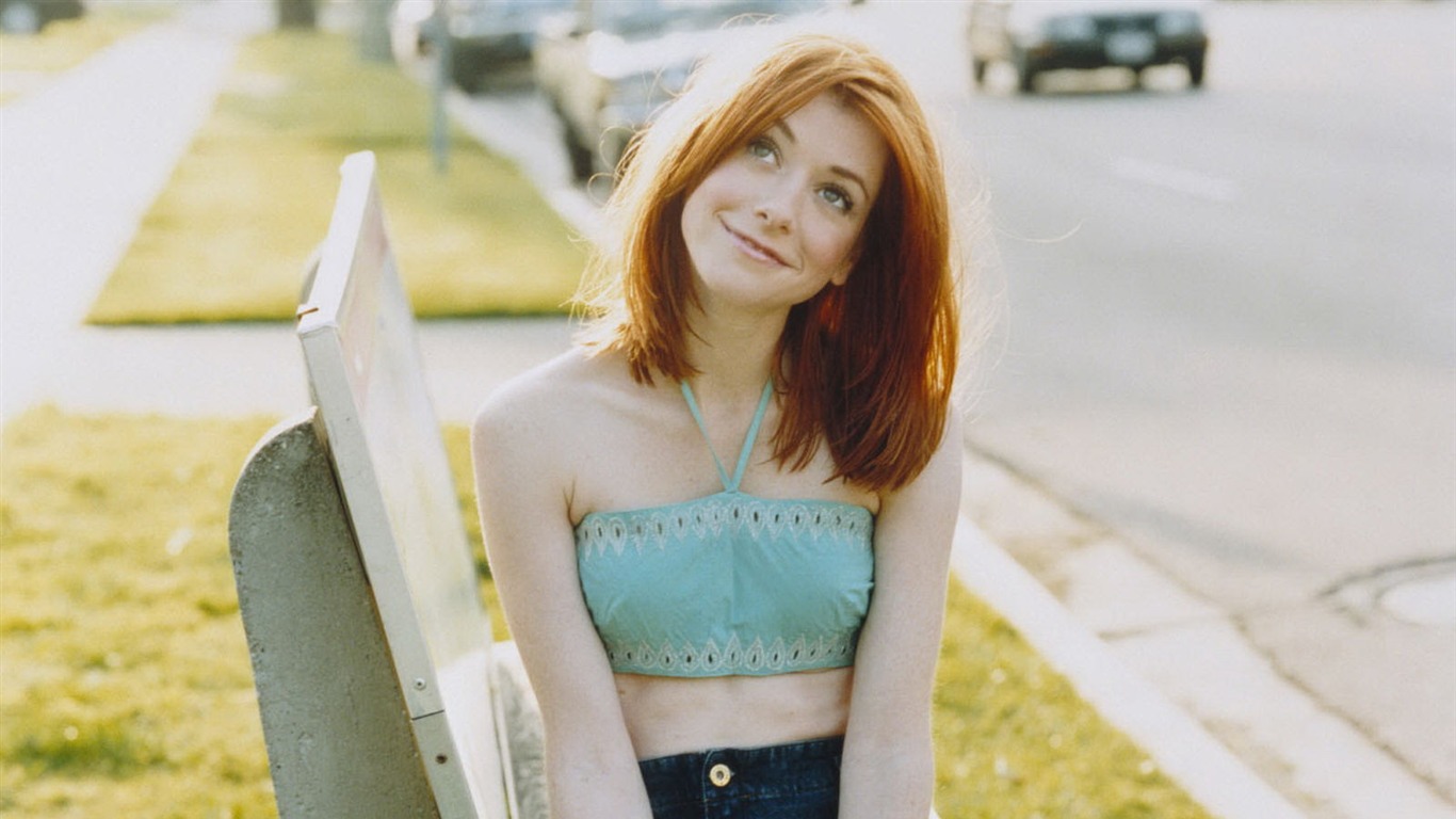 Alyson Hannigan krásnou tapetu #23 - 1366x768