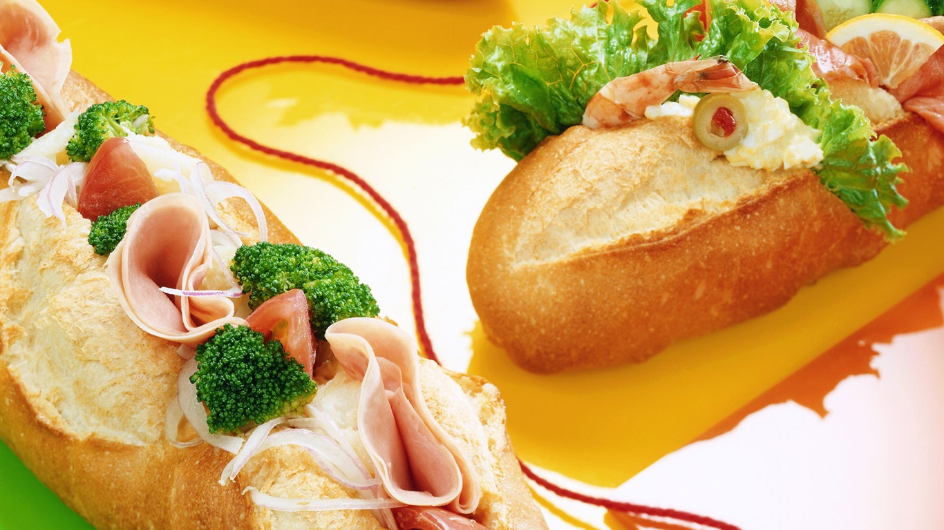 Gourmet dinner wallpaper (2) #1 - 1366x768