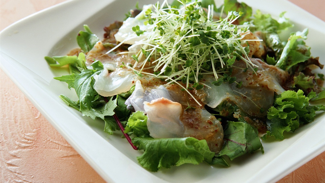 Gourmet večeře tapety (2) #7 - 1366x768