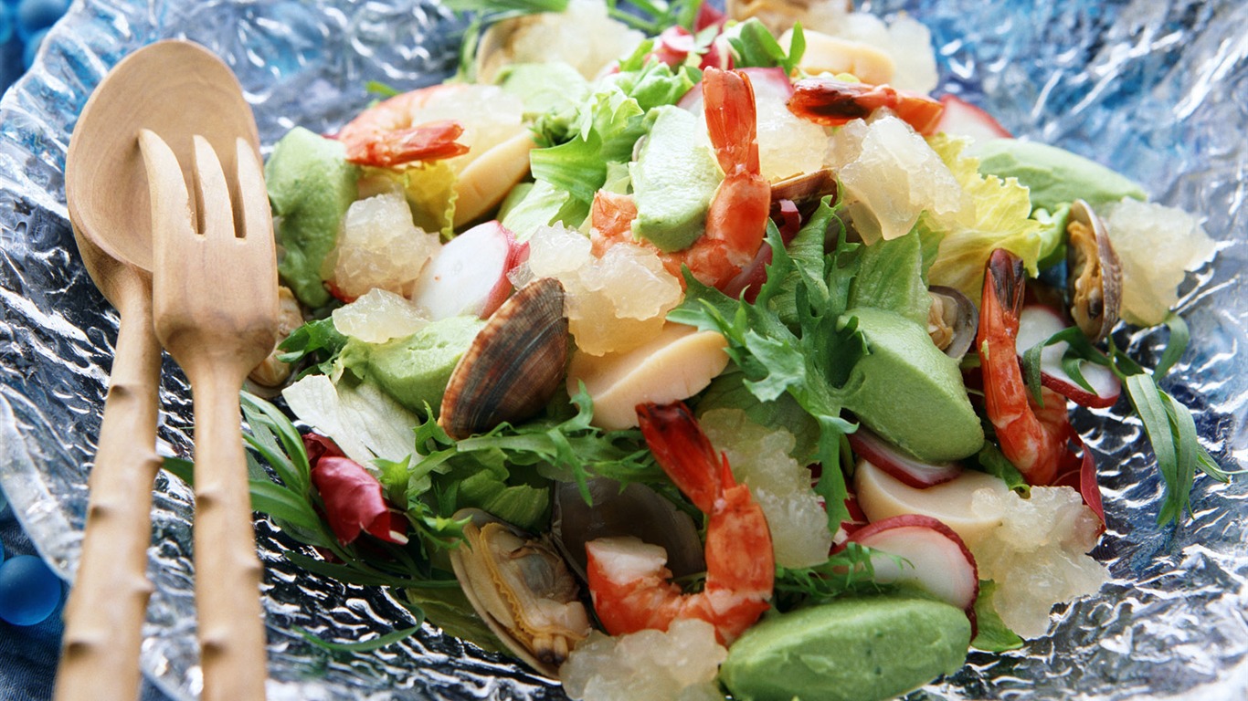 Gourmet večeře tapety (2) #8 - 1366x768