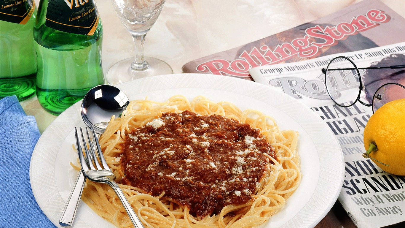 Gourmet večeře tapety (2) #11 - 1366x768