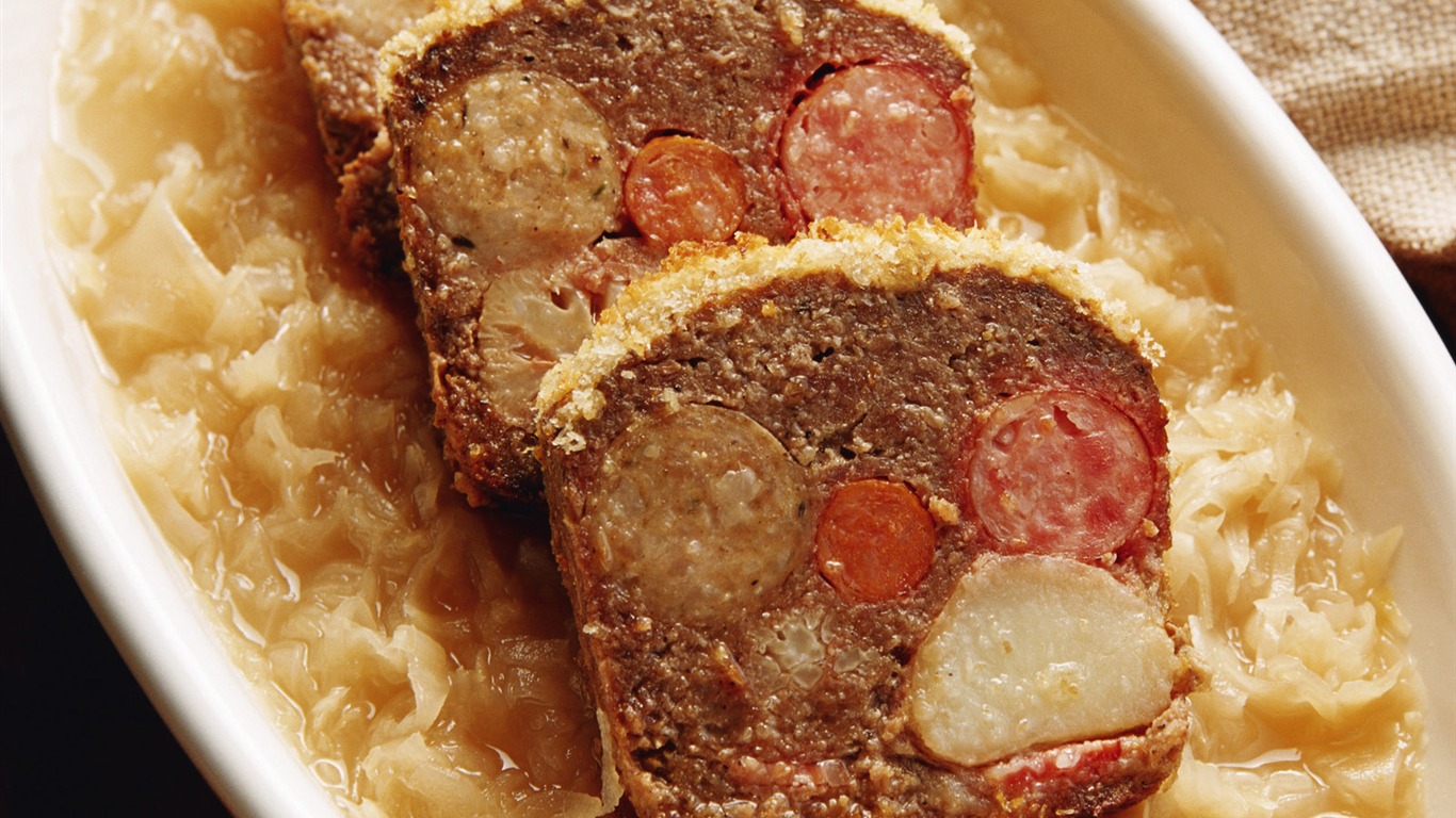 Gourmet večeře tapety (2) #14 - 1366x768