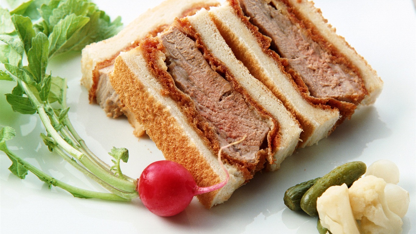 Gourmet večeře tapety (2) #15 - 1366x768