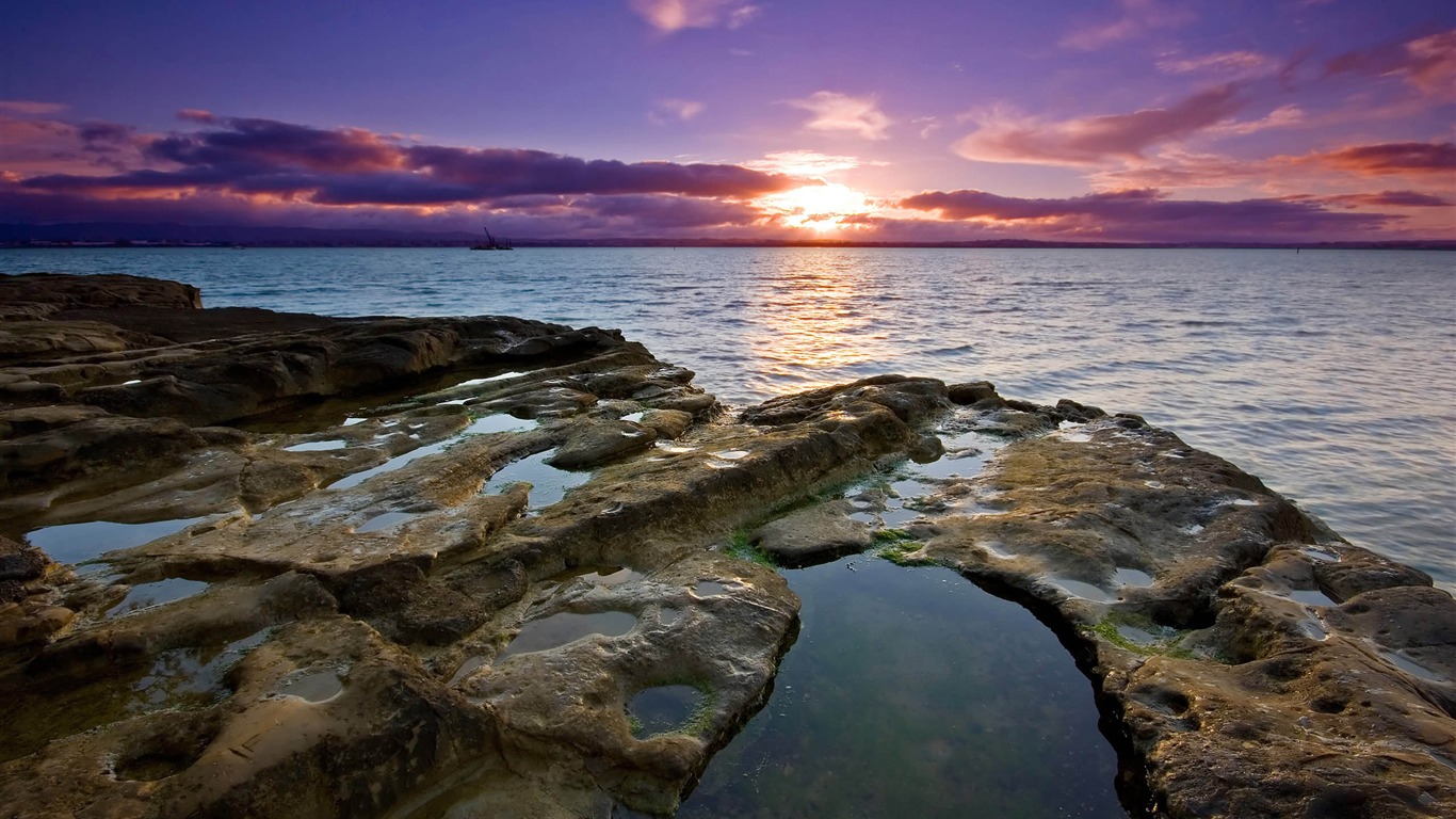 超大海滨海岸风光 壁纸(一)5 - 1366x768