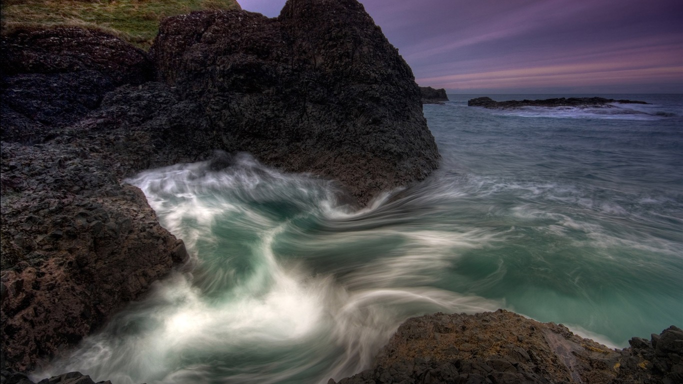 超大海濱海岸風光 壁紙(一) #6 - 1366x768