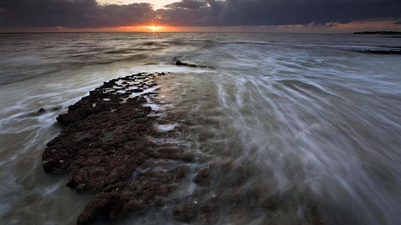 Grand papier peint des paysages côtiers du littoral (1) #10 - 1366x768