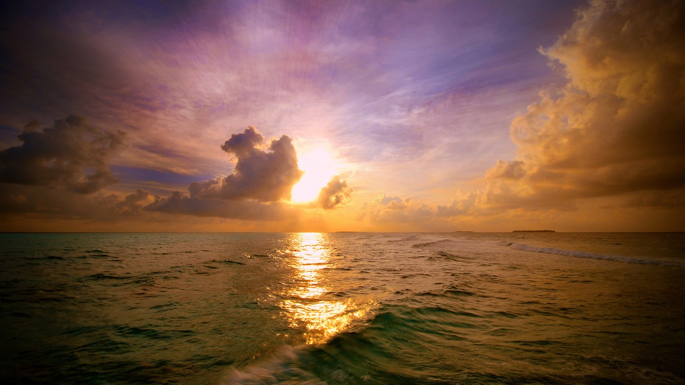 超大海濱海岸風光 壁紙(一) #12 - 1366x768