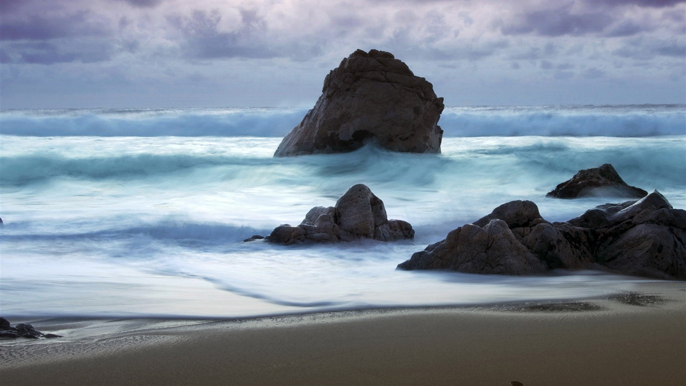 超大海濱海岸風光 壁紙(一) #14 - 1366x768