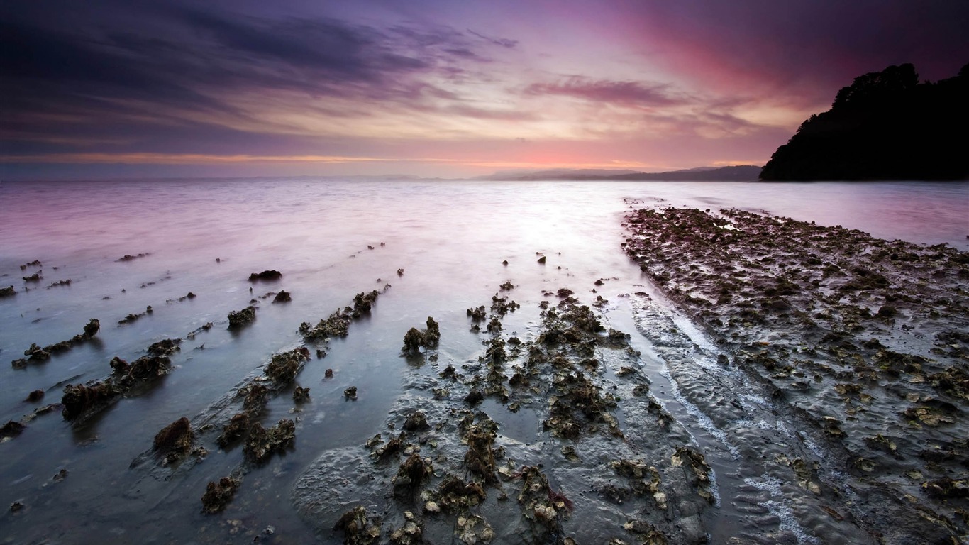 超大海濱海岸風光 壁紙(一) #16 - 1366x768