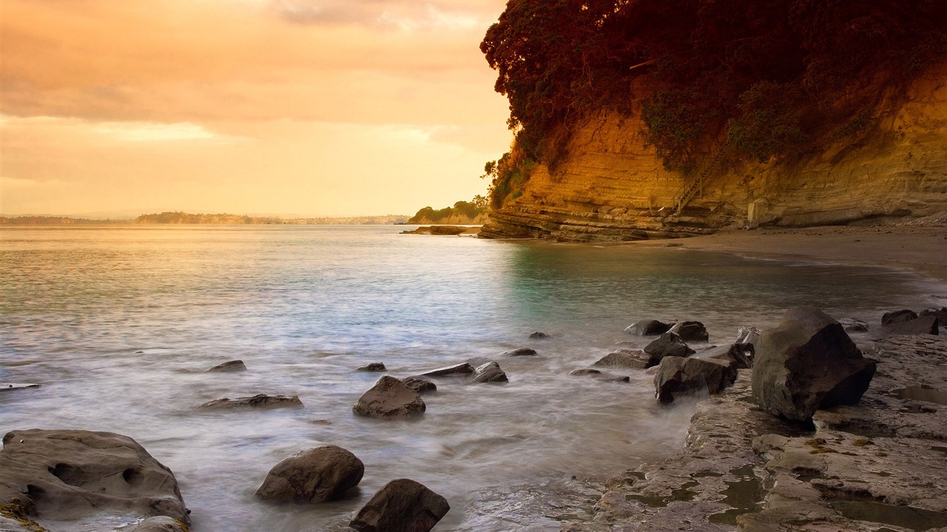 超大海濱海岸風光 壁紙(一) #17 - 1366x768