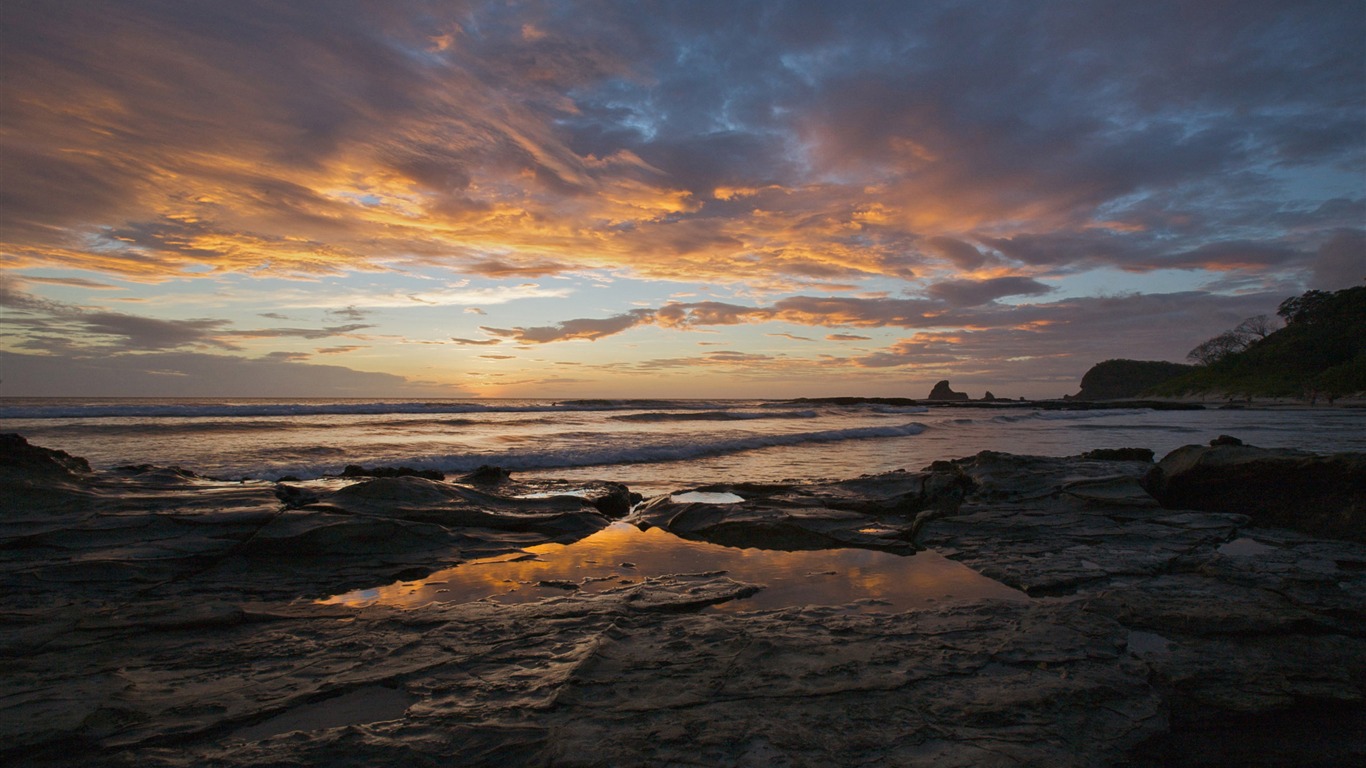 超大海滨海岸风光 壁纸(一)19 - 1366x768